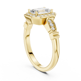 1.2 Carat Old Money Style Emerald Cut Moissanite Ring