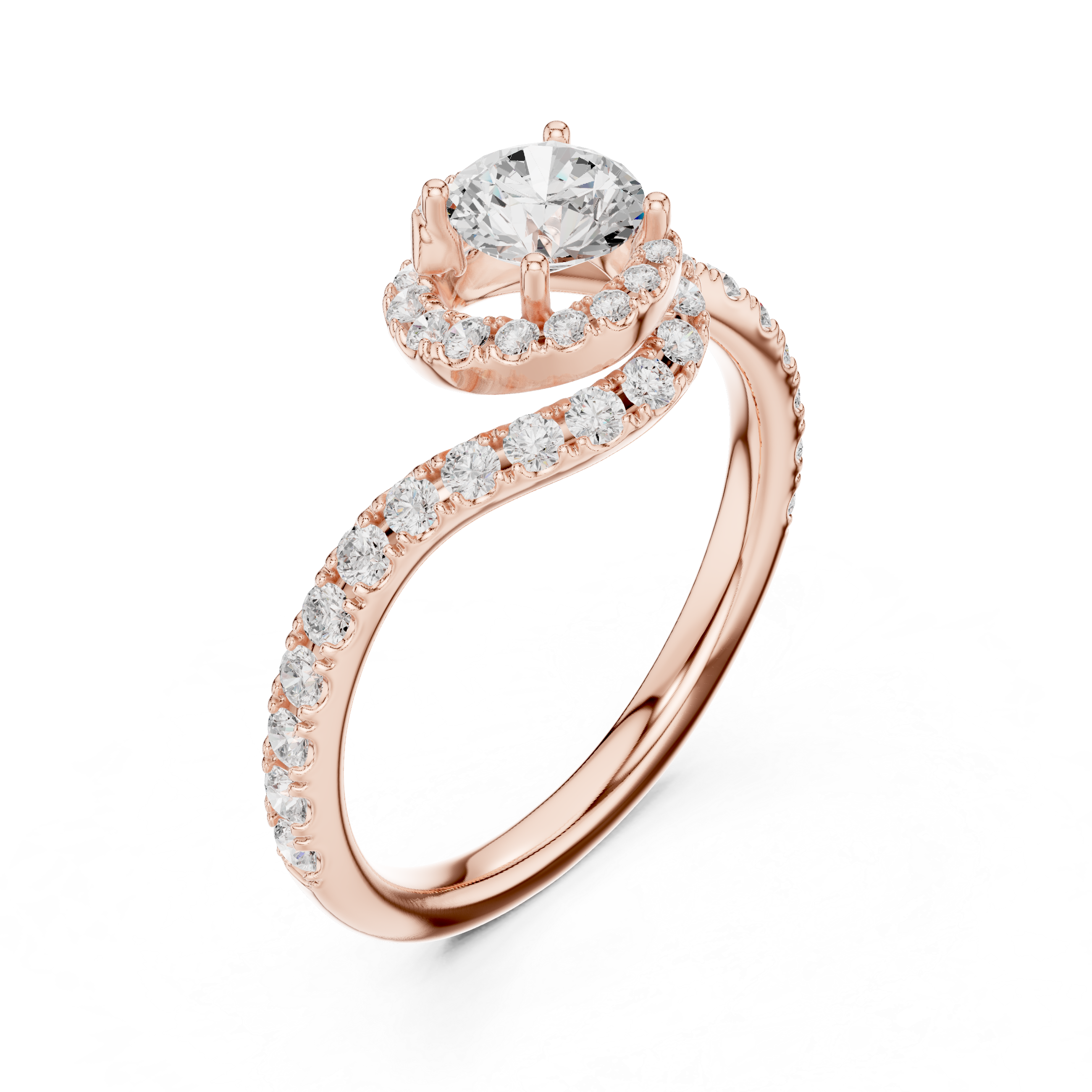 1.2 Carat Delicate Round Cut Moissanite Ring