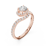 1.2 Carat Delicate Round Cut Moissanite Ring