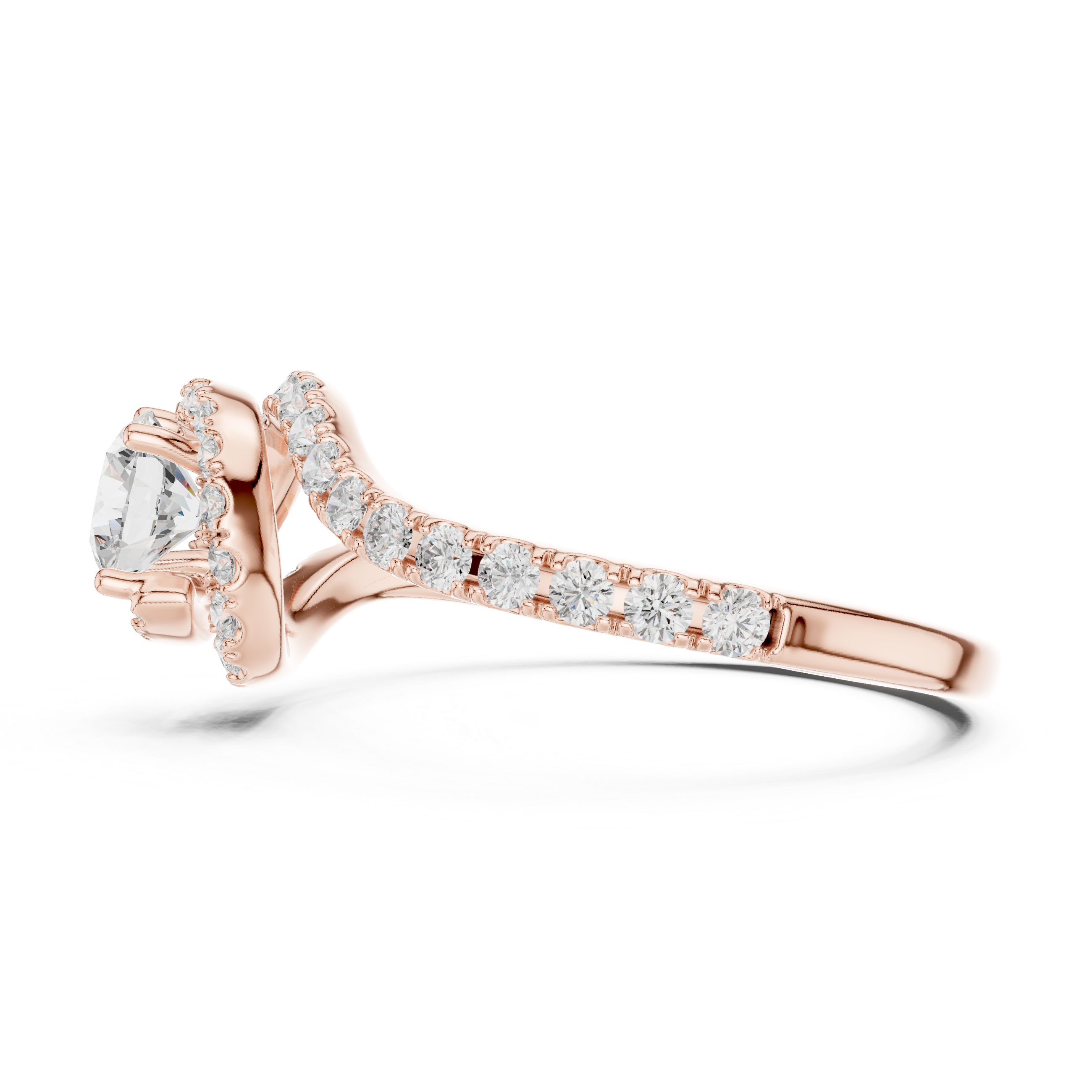 1.2 Carat Delicate Round Cut Moissanite Ring
