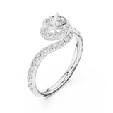 1.2 Carat Delicate Round Cut Moissanite Ring