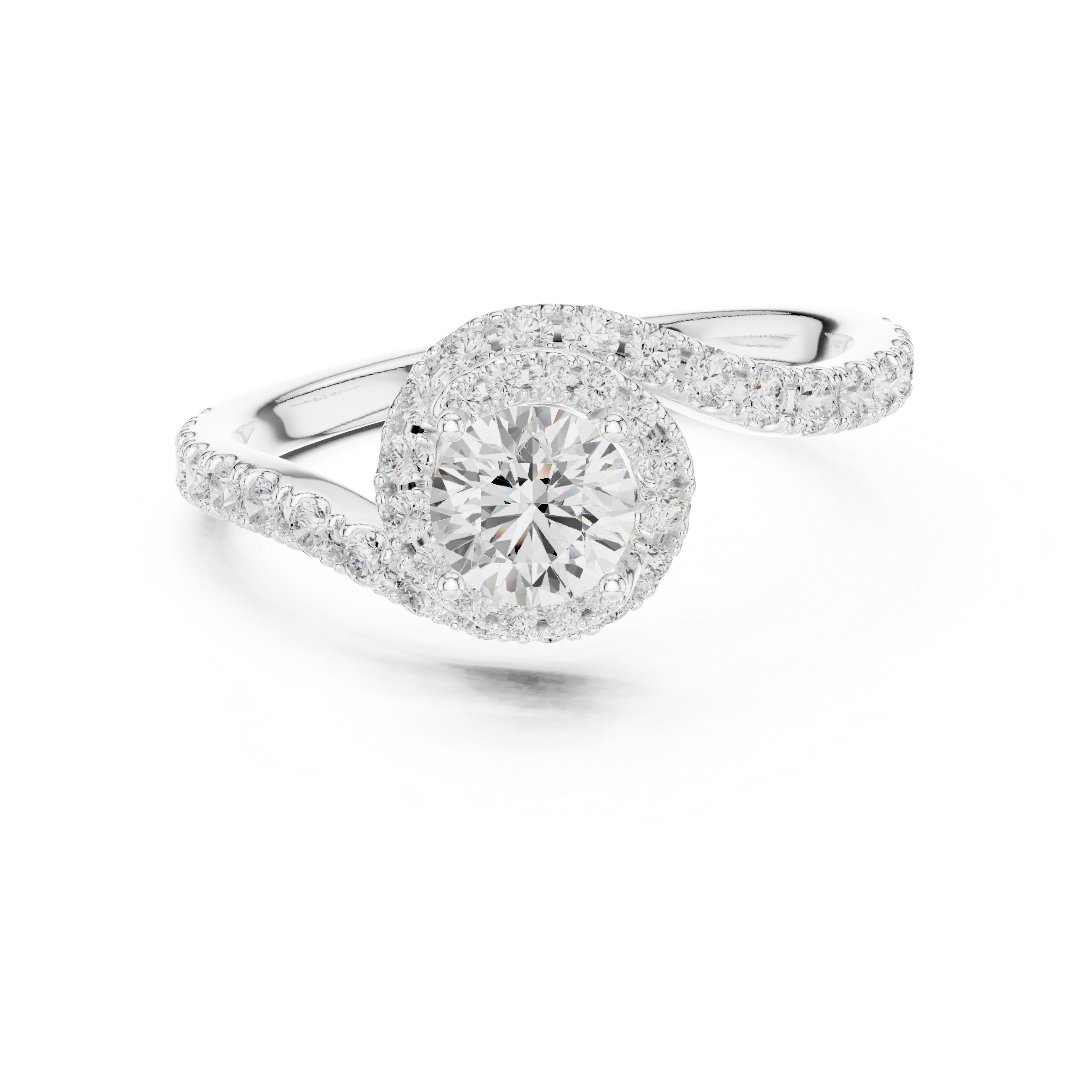 1.2 Carat Delicate Round Cut Moissanite Ring