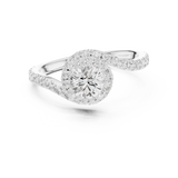 1.2 Carat Delicate Round Cut Moissanite Ring