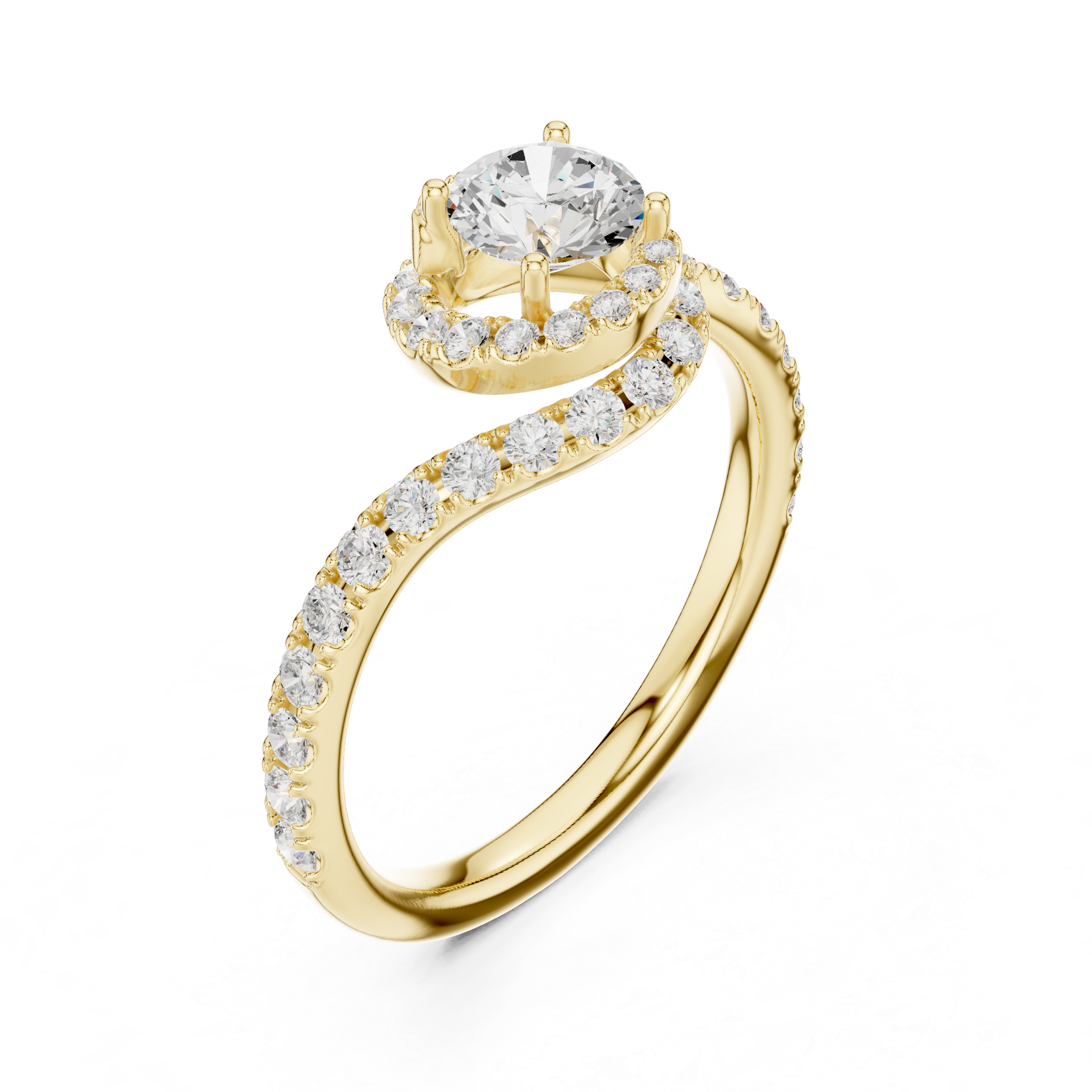 1.2 Carat Delicate Round Cut Moissanite Ring