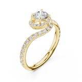 1.2 Carat Delicate Round Cut Moissanite Ring