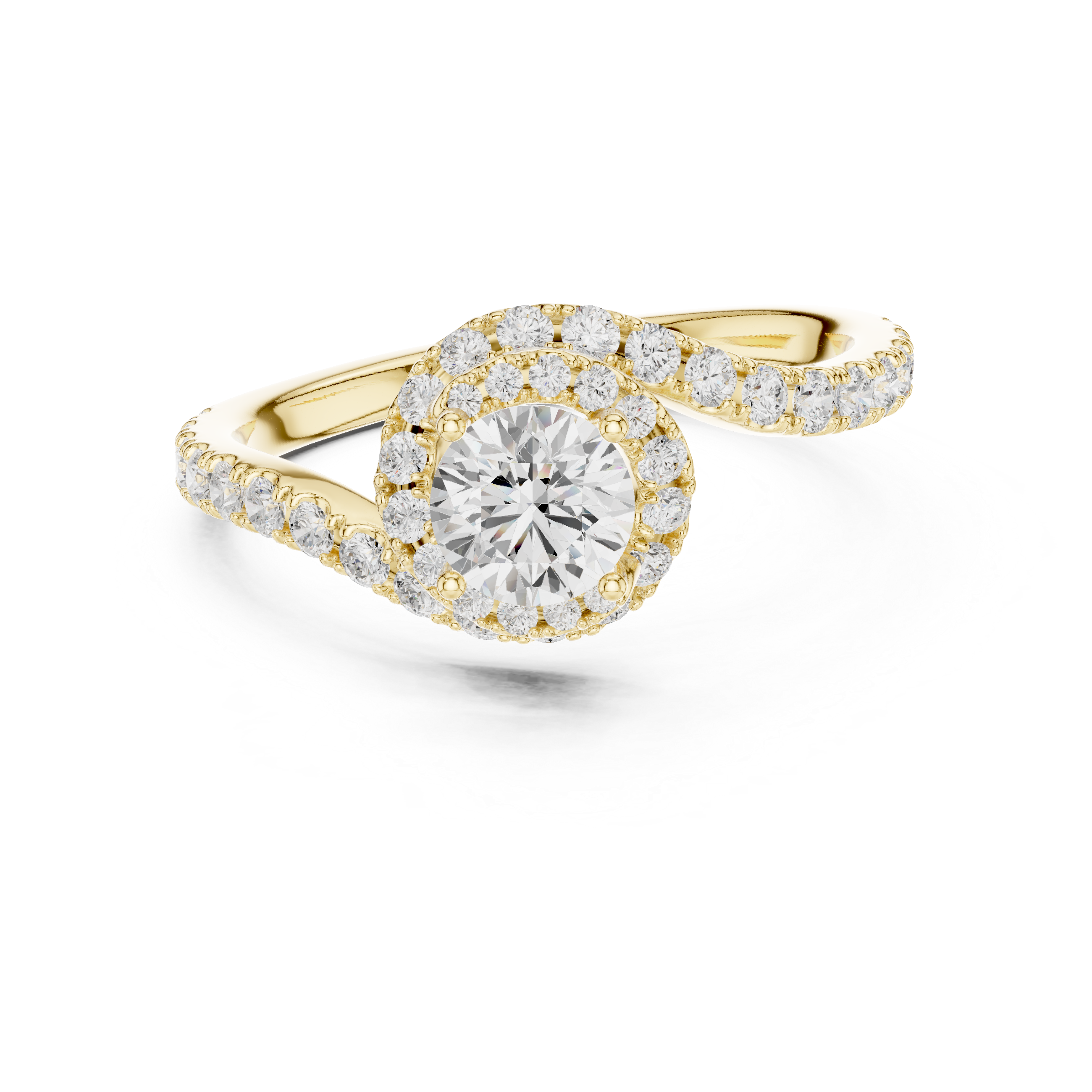 1.2 Carat Delicate Round Cut Moissanite Ring