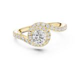 1.2 Carat Delicate Round Cut Moissanite Ring