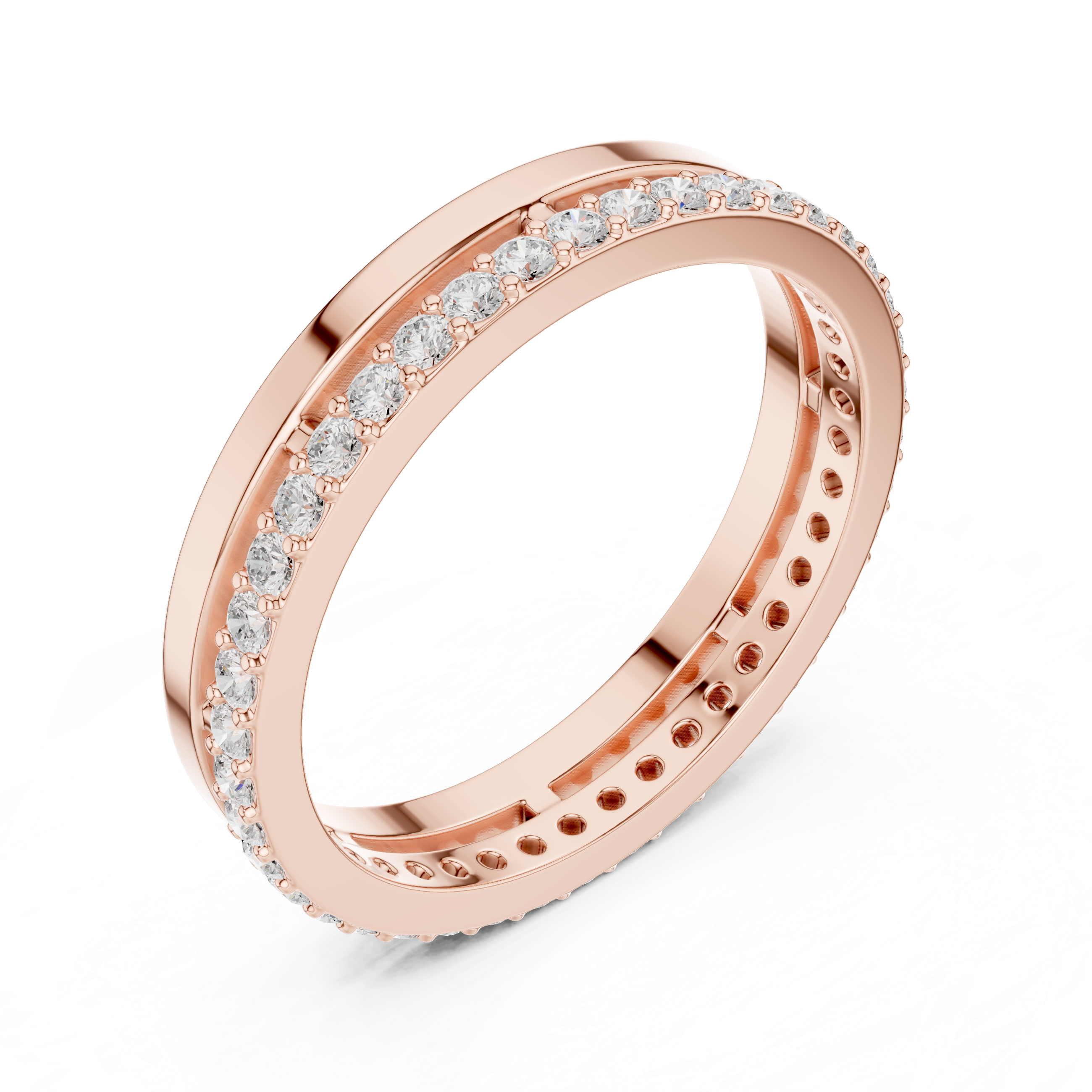 0.42 Carat - 3.63 mm Fine Moissanite Band
