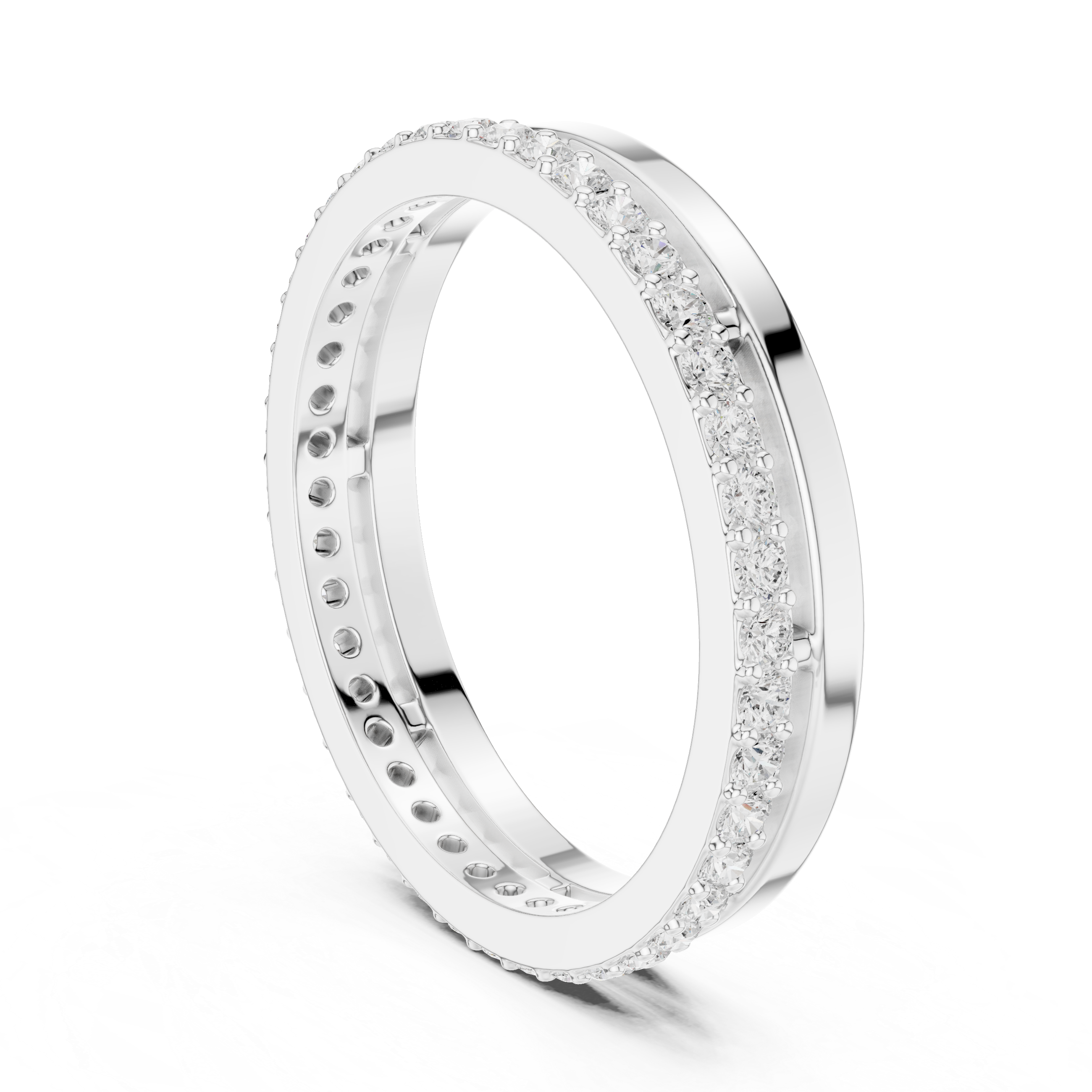 0.42 Carat - 3.63 mm Fine Moissanite Band