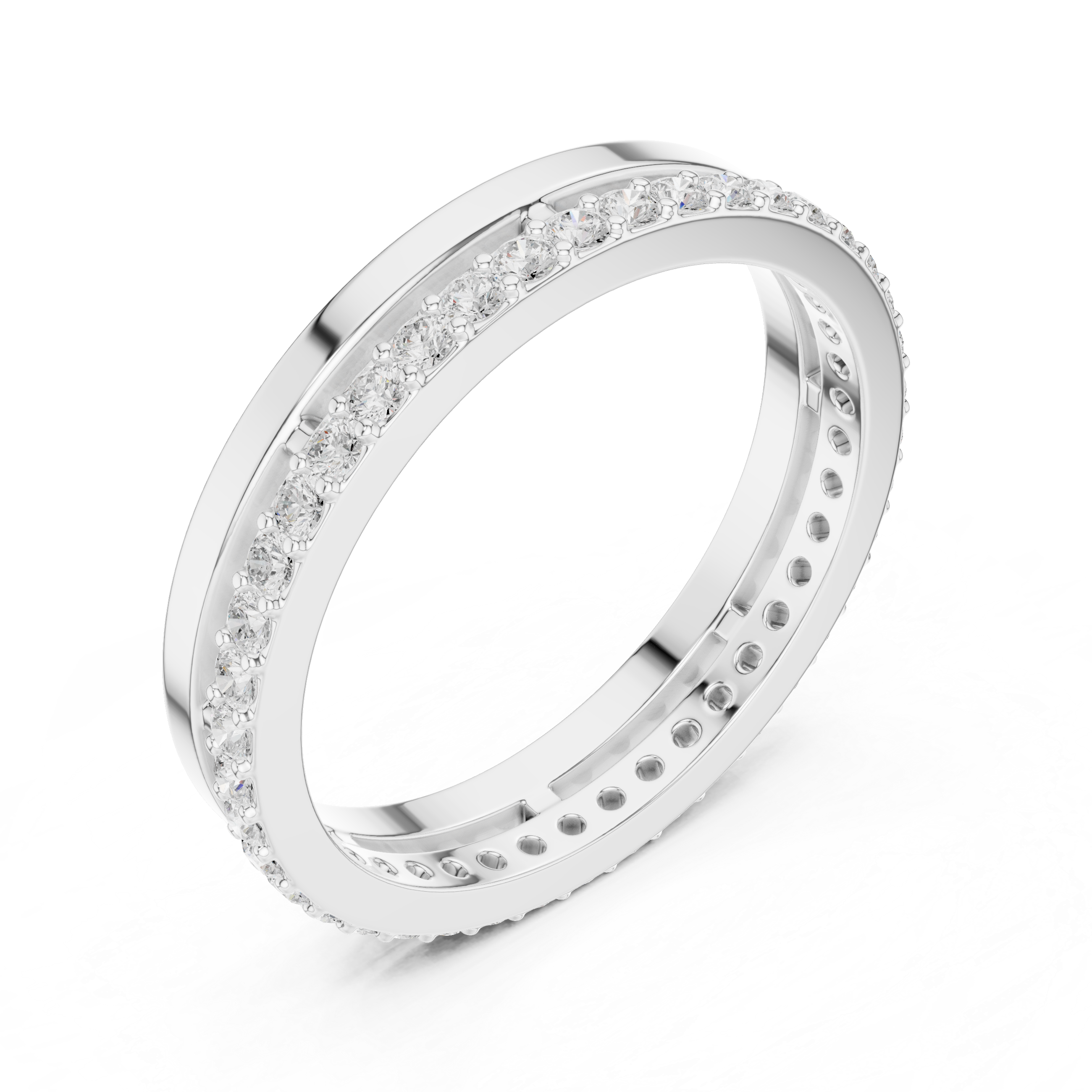 0.42 Carat - 3.63 mm Fine Moissanite Band