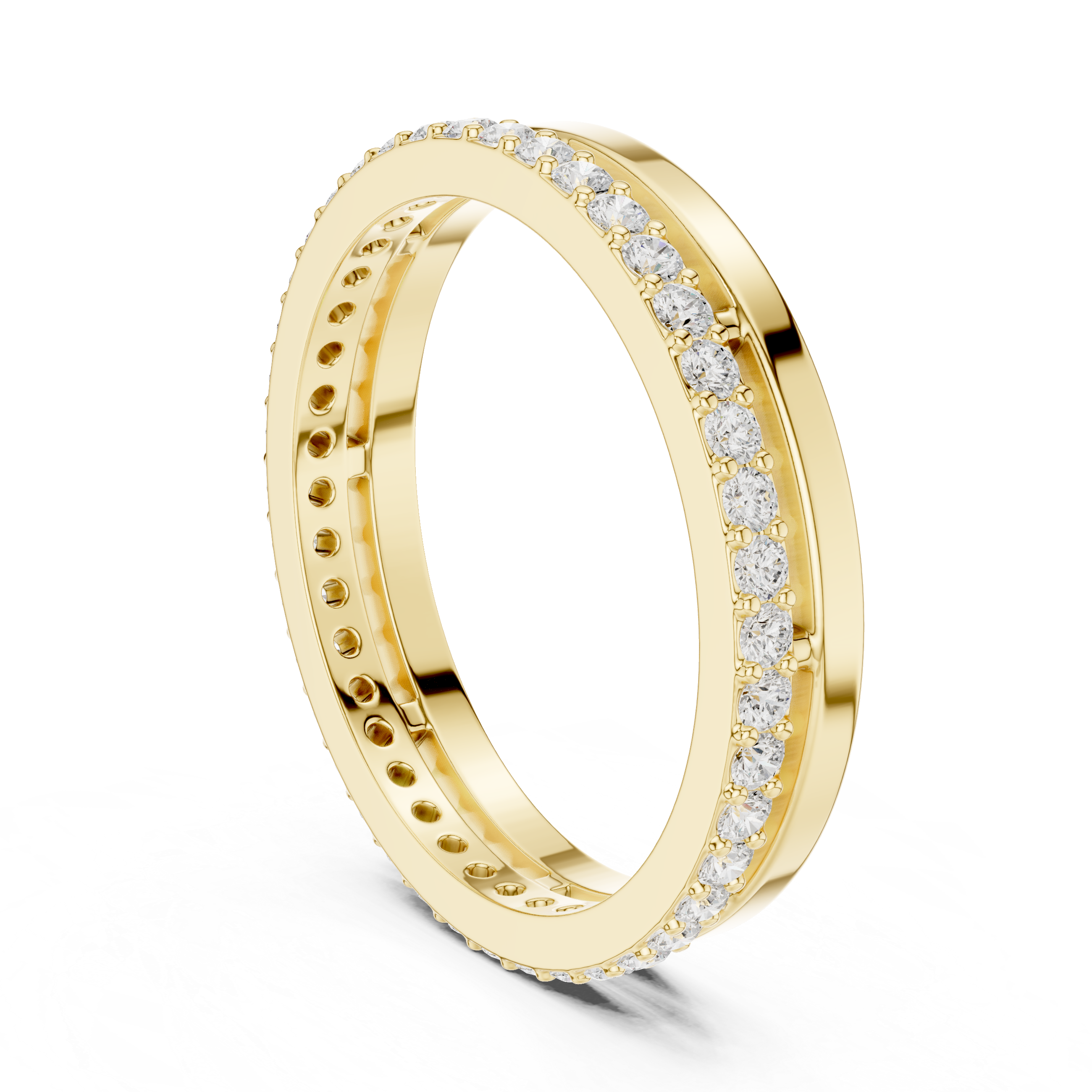 0.42 Carat - 3.63 mm Fine Moissanite Band