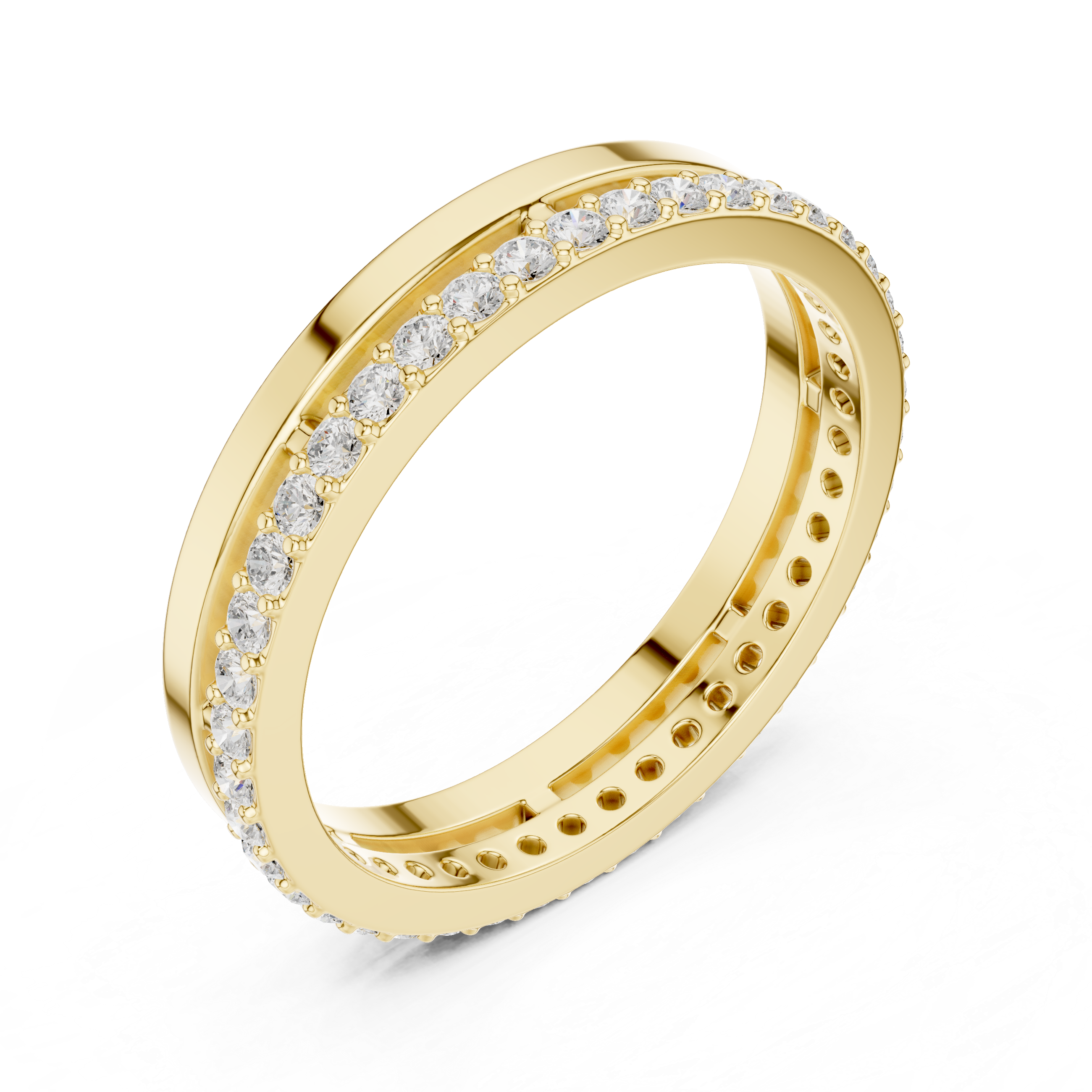 0.42 Carat - 3.63 mm Fine Moissanite Band