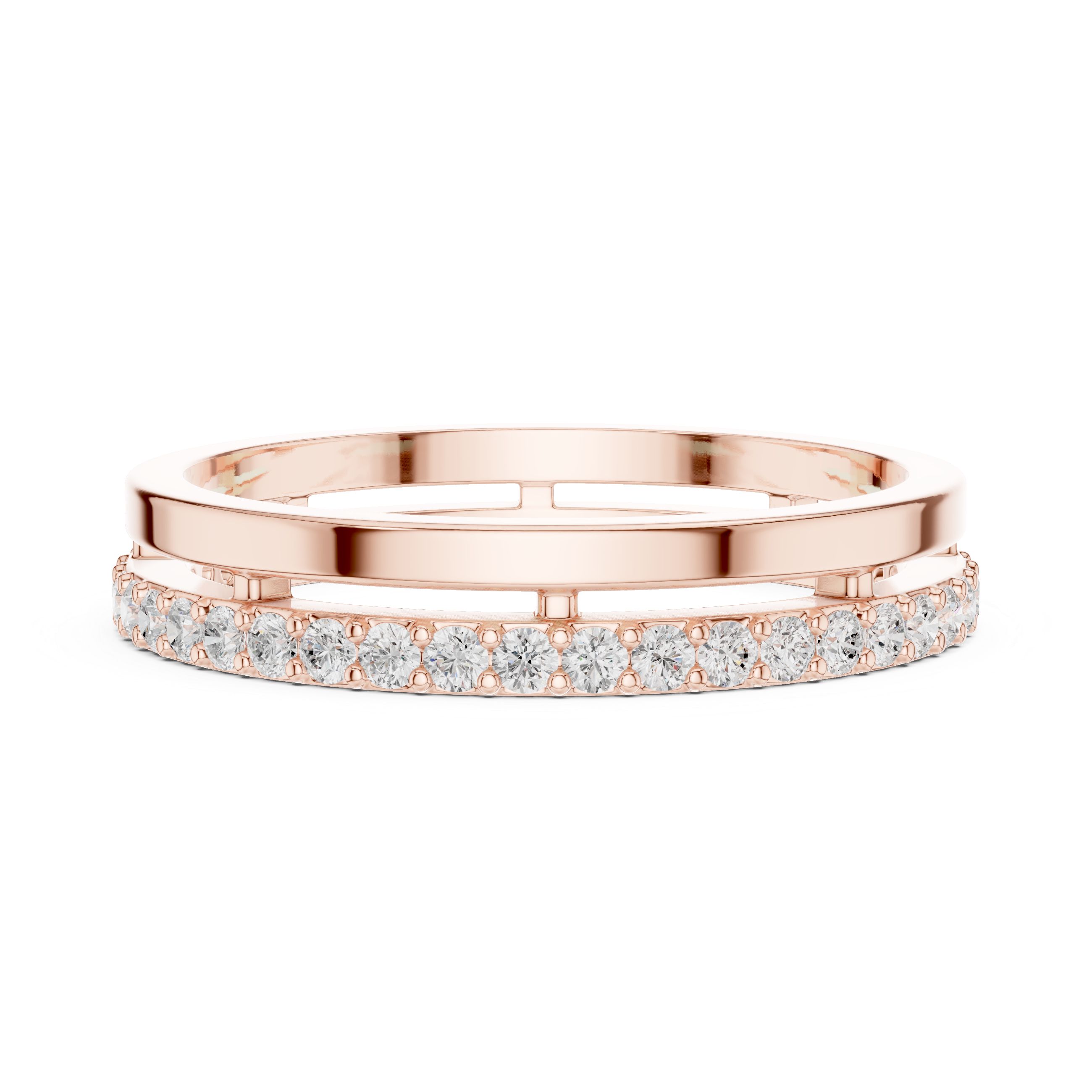 0.42 Carat - 3.63 mm Fine Moissanite Band