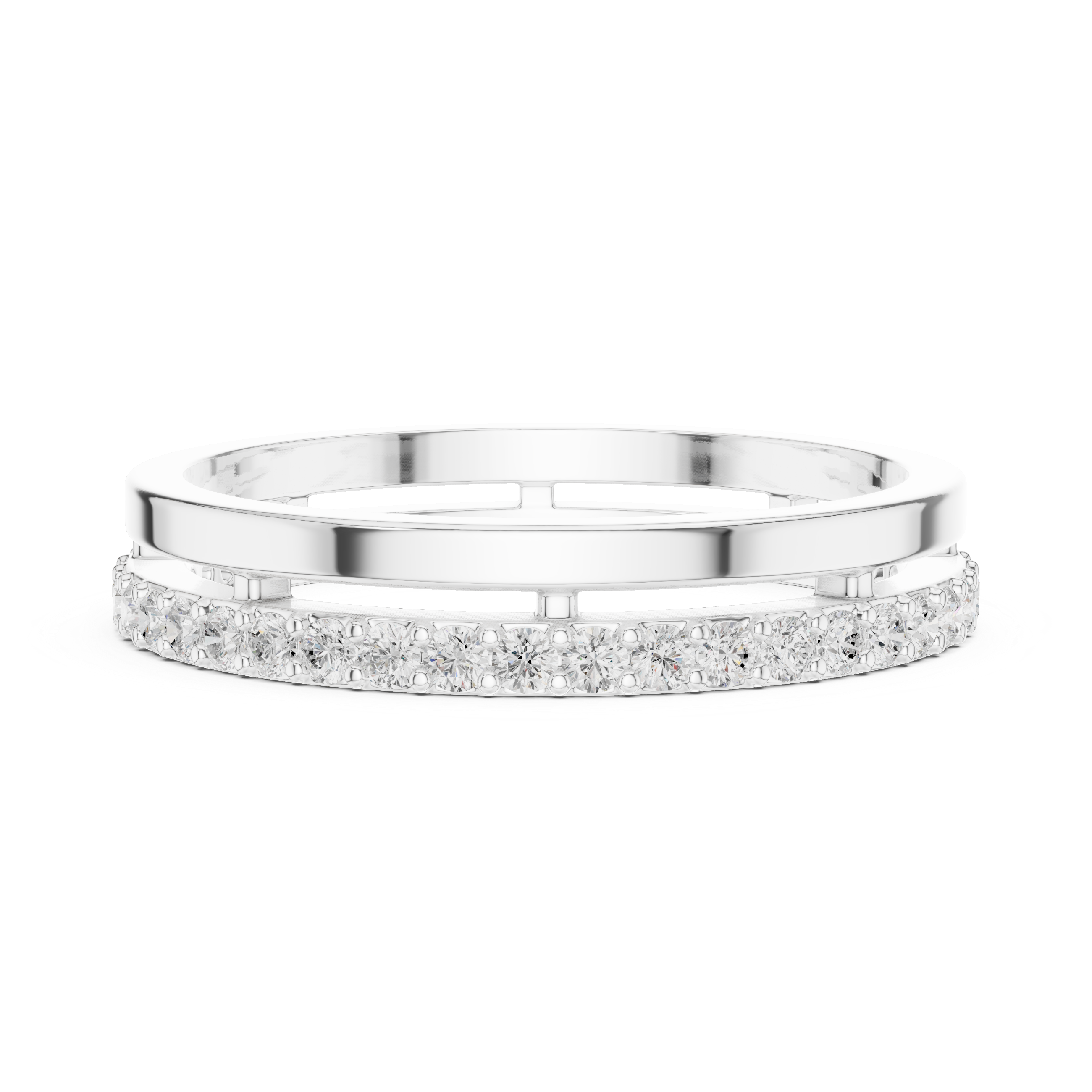 0.42 Carat - 3.63 mm Fine Moissanite Band