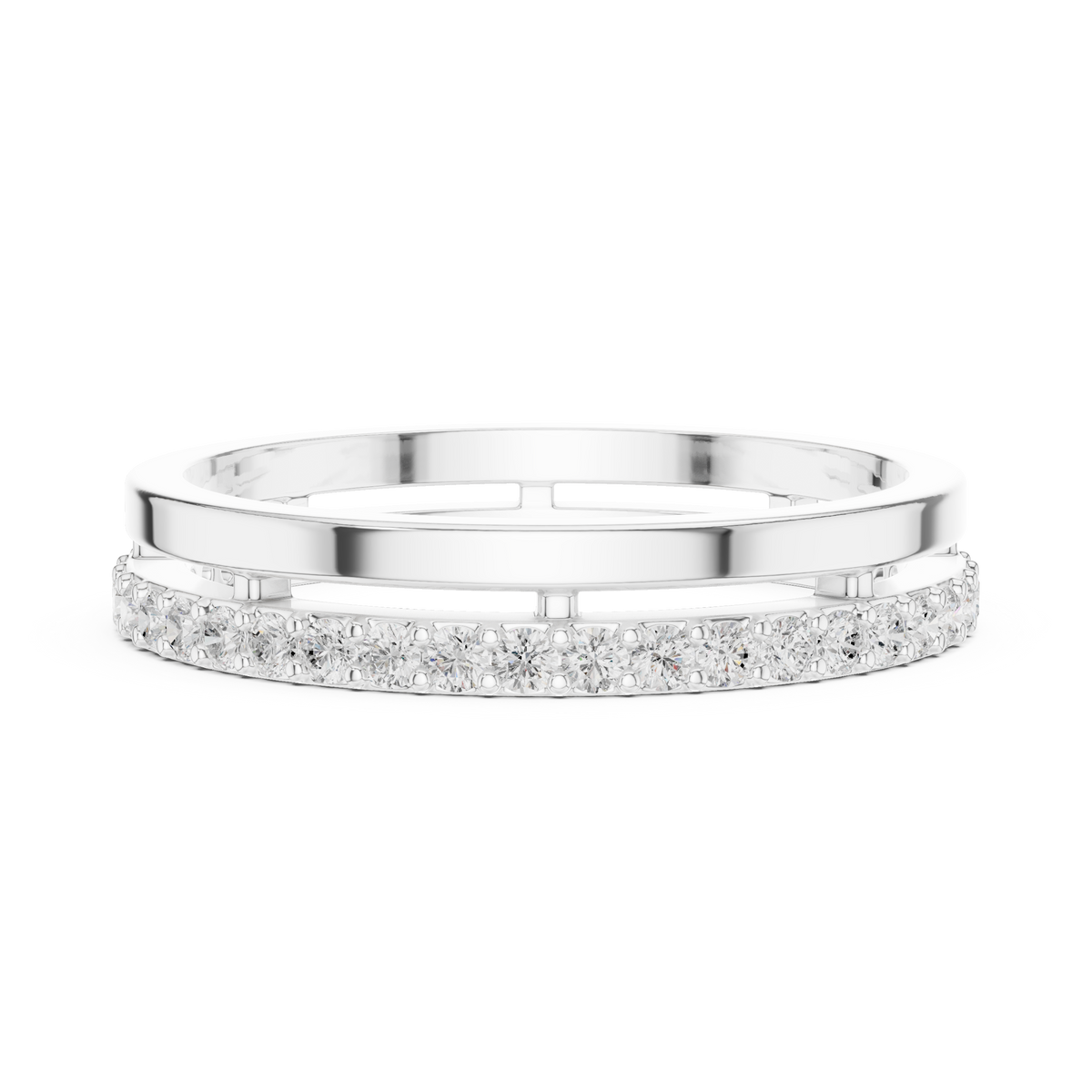 0.42 Carat - 3.63 mm Fine Moissanite Band