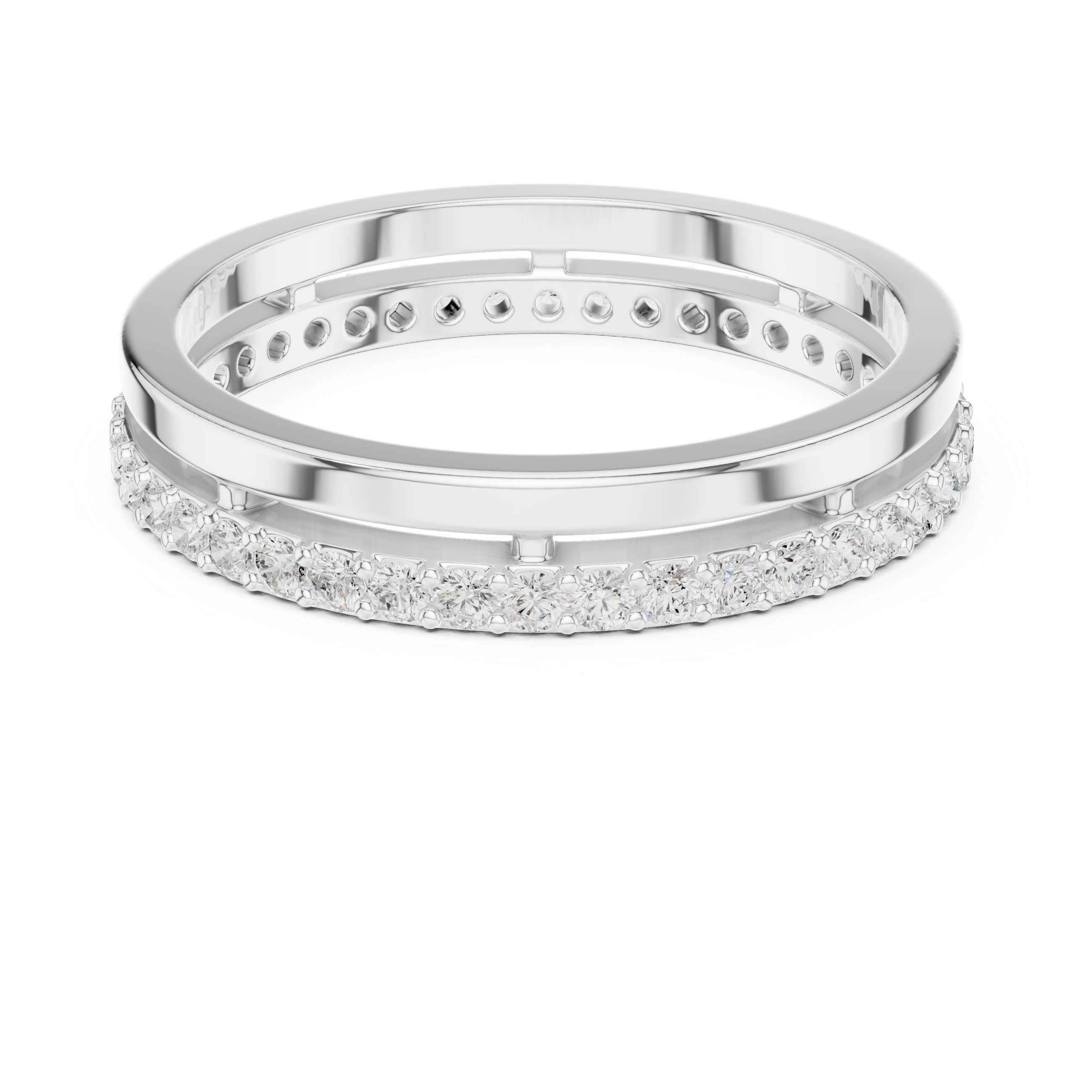 0.42 Carat - 3.63 mm Fine Moissanite Band