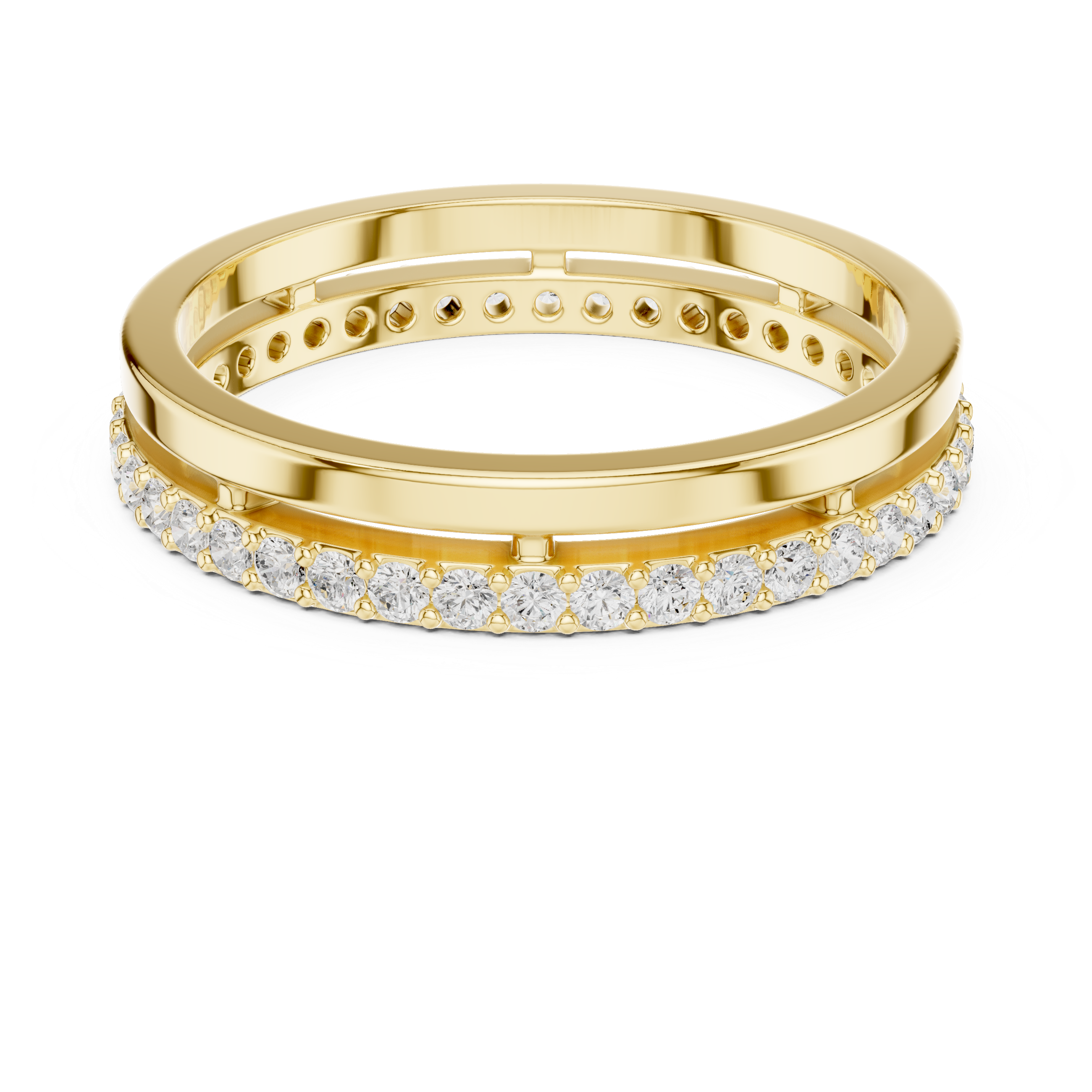 0.42 Carat - 3.63 mm Fine Moissanite Band