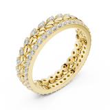 0.67 Carat - 4.4 mm round cut moissanite band
