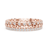 0.67 Carat - 4.4 mm round cut moissanite band