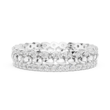 0.67 Carat - 4.4 mm round cut moissanite band