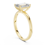 2 Carat Delicate Emerald Cut Moissanite Ring