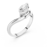 0.87 Carat Marquise Cut Elegant Moissanite Ring