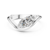 0.87 Carat Marquise Cut Elegant Moissanite Ring