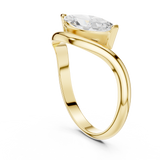 0.87 Carat Marquise Cut Elegant Moissanite Ring