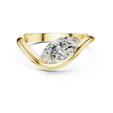 0.87 Carat Marquise Cut Elegant Moissanite Ring