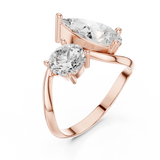 2.9 Carat Two Diamond Stone Moissanite Ring