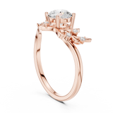 1 Carat Desginer Round Cut Moissanite Ring