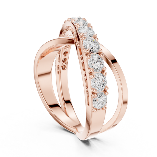 9.3 mm wide Rare Designer Moissanite Ring