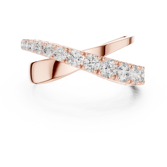 9.3 mm wide Rare Designer Moissanite Ring