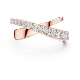 9.3 mm wide Rare Designer Moissanite Ring