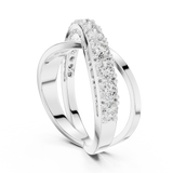 9.3 mm wide Rare Designer Moissanite Ring