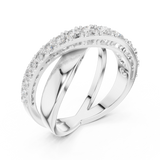 9.3 mm wide Rare Designer Moissanite Ring