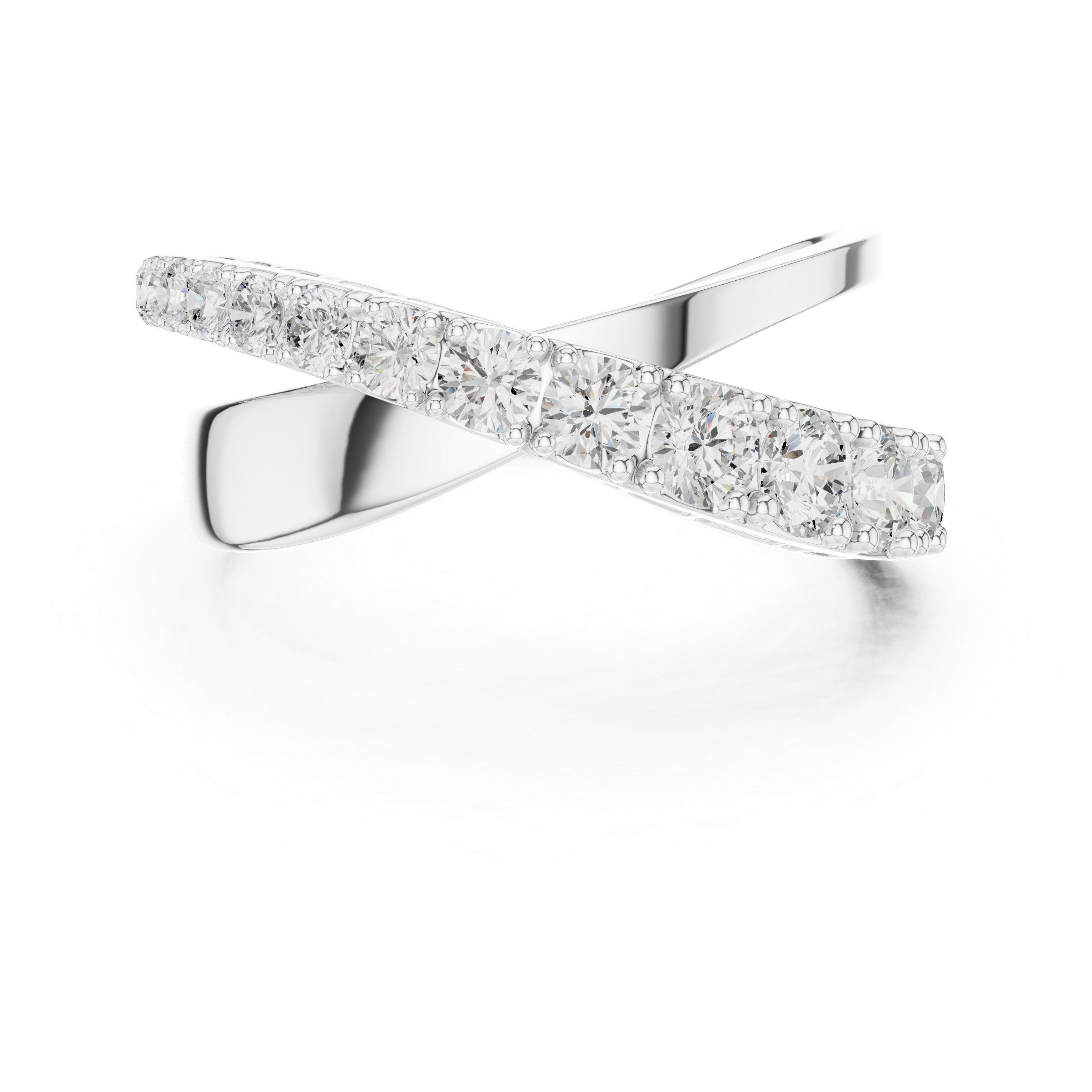 9.3 mm wide Rare Designer Moissanite Ring