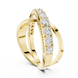 9.3 mm wide Rare Designer Moissanite Ring
