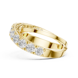 9.3 mm wide Rare Designer Moissanite Ring