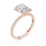 2.2 Carat Elegant Emerald Cut Moissanite Ring