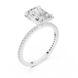 2.2 Carat Elegant Emerald Cut Moissanite Ring