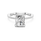 2.2 Carat Elegant Emerald Cut Moissanite Ring