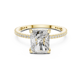 2.2 Carat Elegant Emerald Cut Moissanite Ring