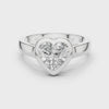 2 Carat Romantic Heart Cut Moissanite Ring