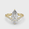 2.3 Carat Designer Pear Cut Moissanite Ring
