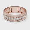 1.8 carat - 6 mm three layer stack Moissanite Band