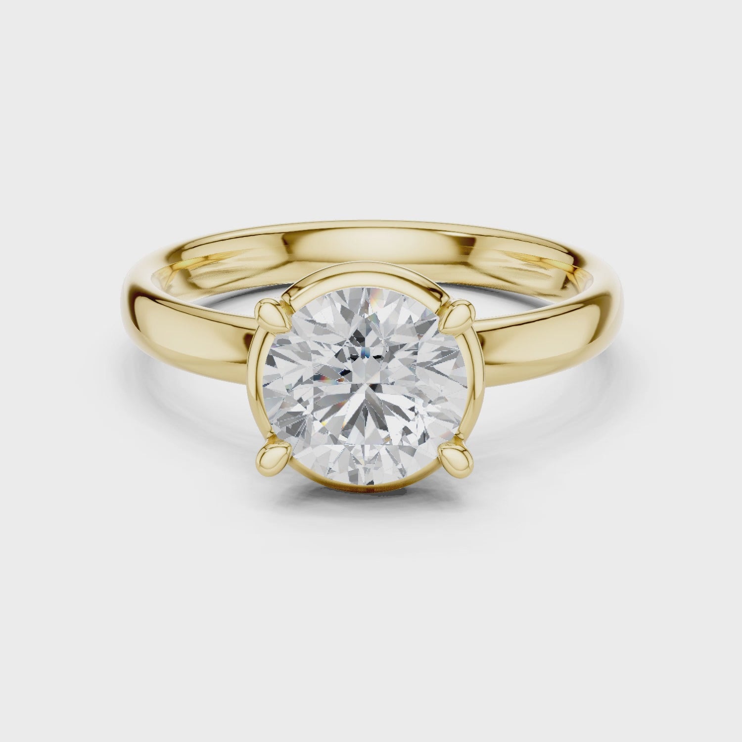 1.5 Carat Luxury Round Cut Moissanite Ring