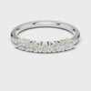 2 mm Round cut Half row Moissanite Band