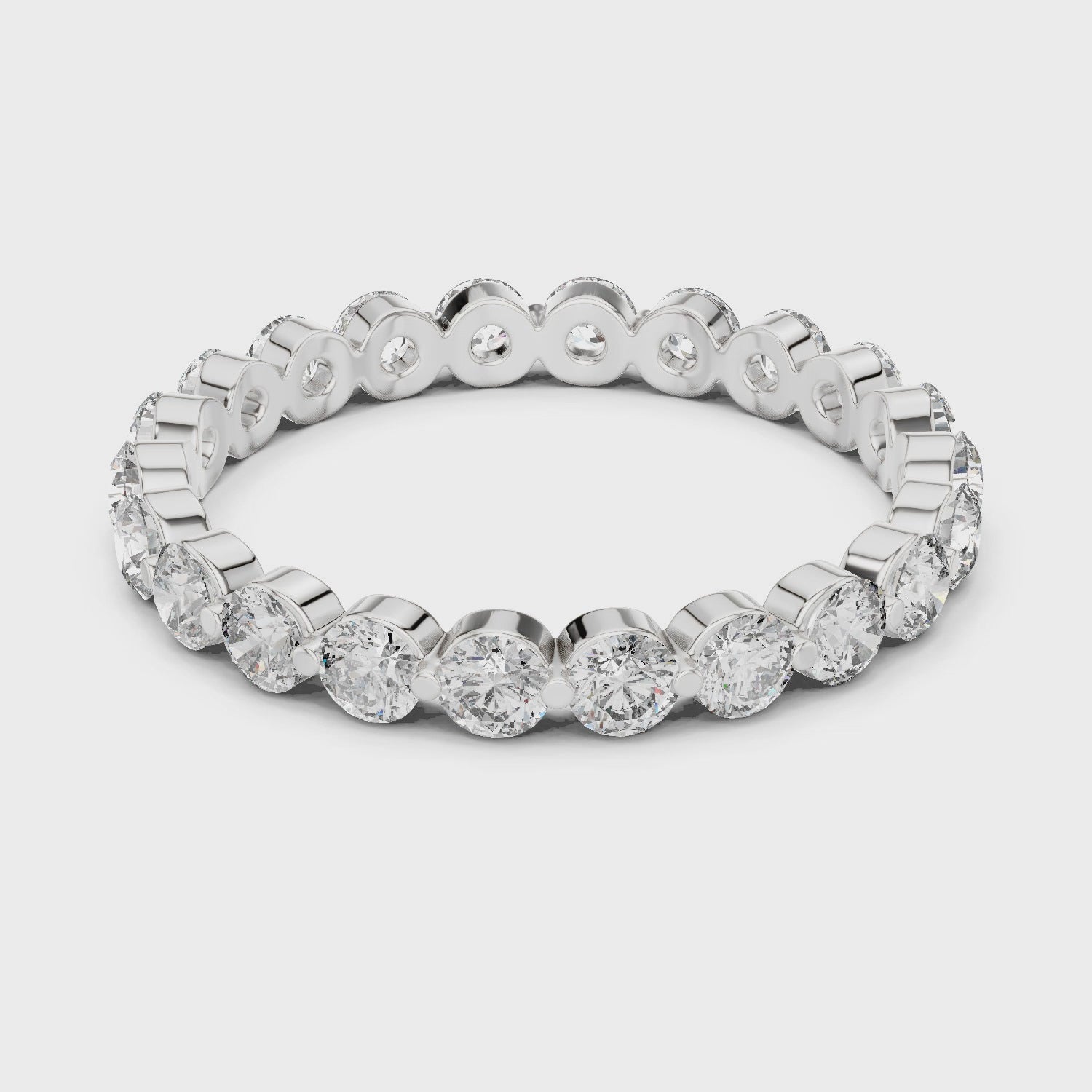 1.3 Carat - 2.6 mm Moissanite Band