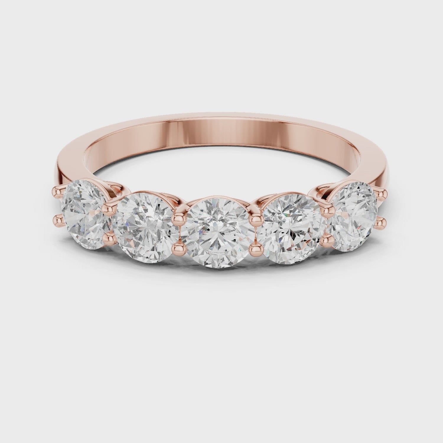 1.5 Carat - 4.2 mm Round cut Moissanite Band